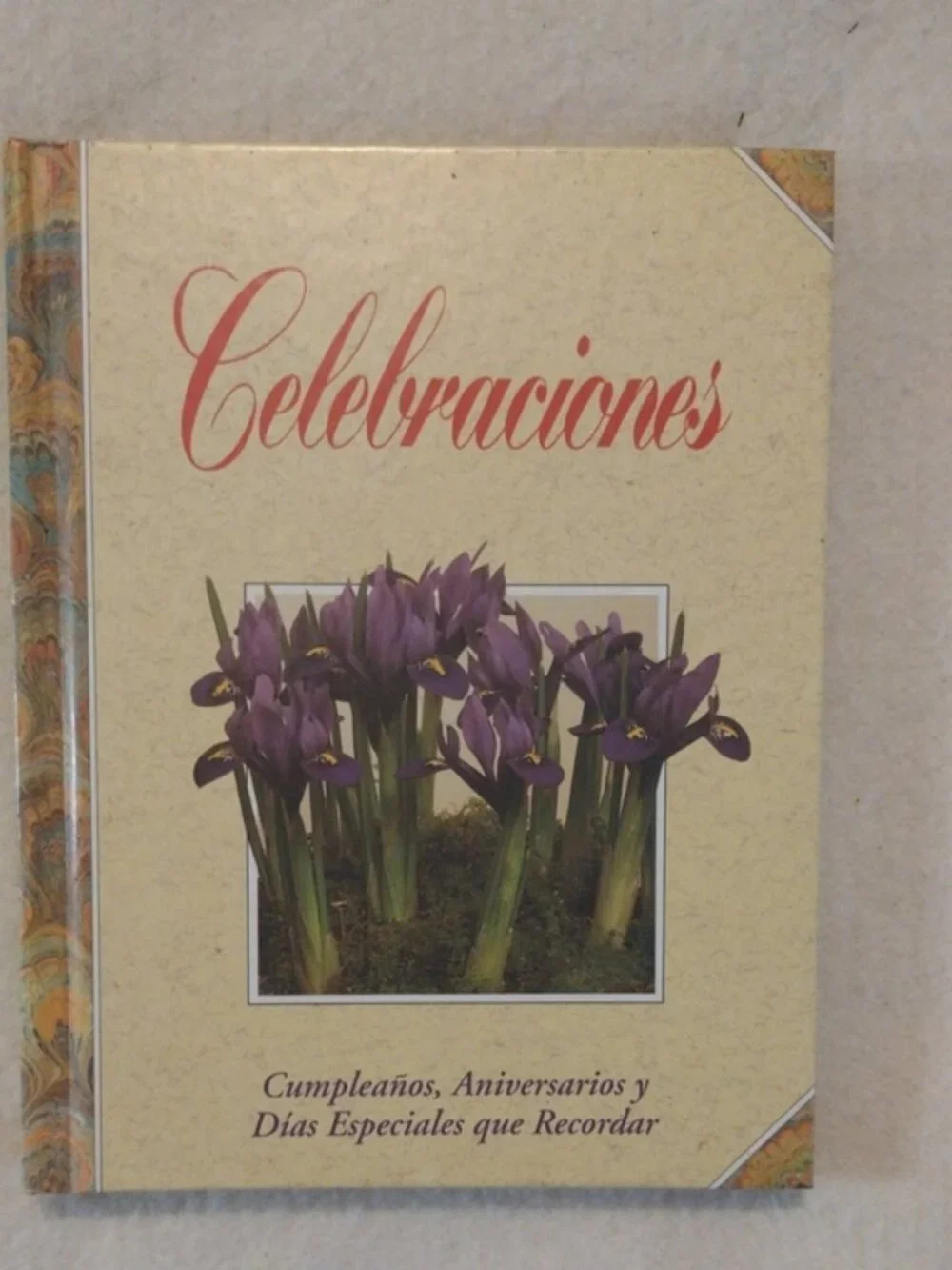 New Unused Celebraciones Floral Cover Hardcover Dates Organizer in Spanish